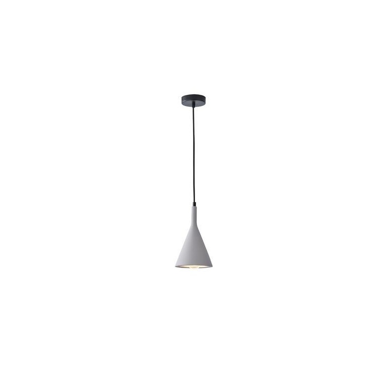 Arte Illumina Φωτιστικό Κρεμαστό Γύψινο Γκρι 1x E27 Max 15W 150x150x250mm YESO (144-50012)
