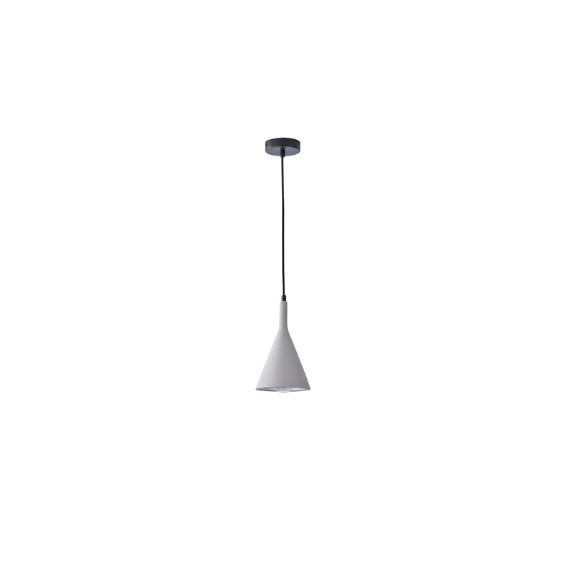 Arte Illumina Φωτιστικό Κρεμαστό Γύψινο Γκρι 1x E27 Max 15W 150x150x250mm YESO (144-50012)