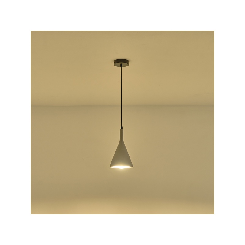 Arte Illumina Φωτιστικό Κρεμαστό Γύψινο Γκρι 1x E27 Max 15W 150x150x250mm YESO (144-50012)