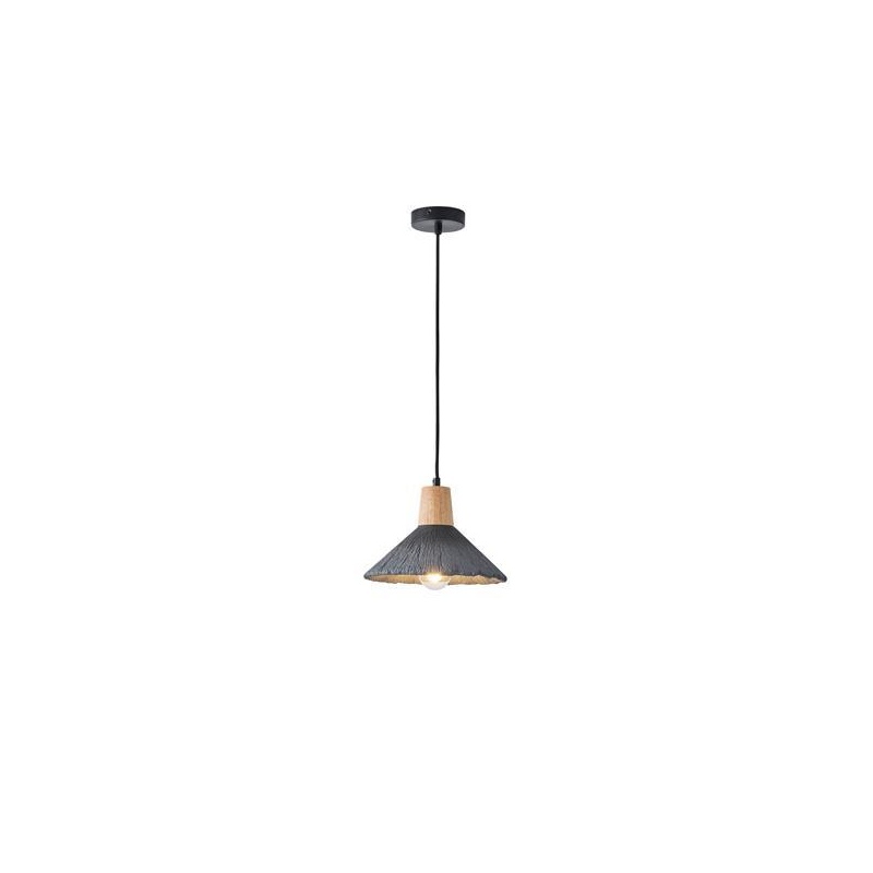 Arte Illumina Φωτιστικό Κρεμαστό Γύψινο Μαύρο 1x E27 Max 15W 250x250x180mm PLASTER SERIES (144-50013)