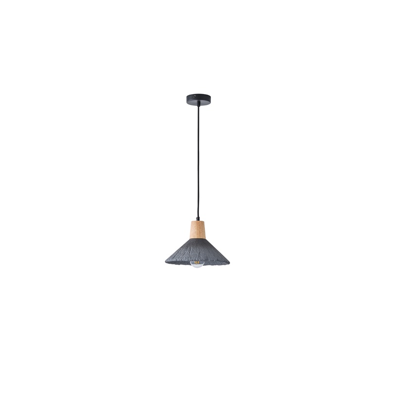 Arte Illumina Φωτιστικό Κρεμαστό Γύψινο Μαύρο 1x E27 Max 15W 250x250x180mm PLASTER SERIES (144-50013)