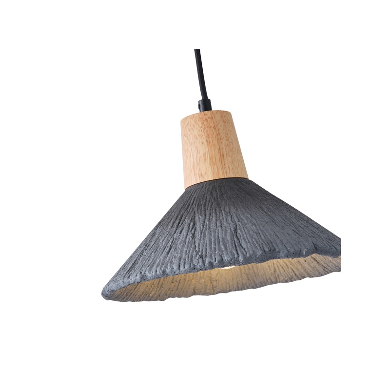 Arte Illumina Φωτιστικό Κρεμαστό Γύψινο Μαύρο 1x E27 Max 15W 250x250x180mm PLASTER SERIES (144-50013)