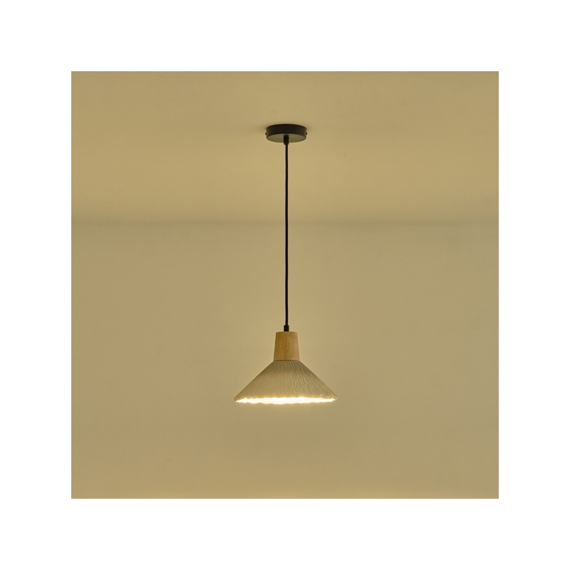 Arte Illumina Φωτιστικό Κρεμαστό Γύψινο Χακί 1x E27 Max 15W 250x250x180mm GESSO (144-50014)