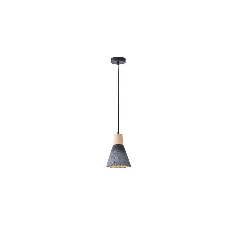 Arte Illumina Φωτιστικό Κρεμαστό Γύψινο Μαύρο 1x E27 Max 15W 160x160x220mm GESSO (144-50015)