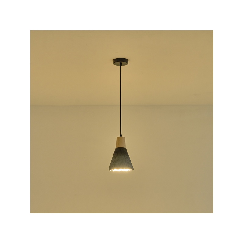 Arte Illumina Φωτιστικό Κρεμαστό Γύψινο Μαύρο 1x E27 Max 15W 160x160x220mm GESSO (144-50015)