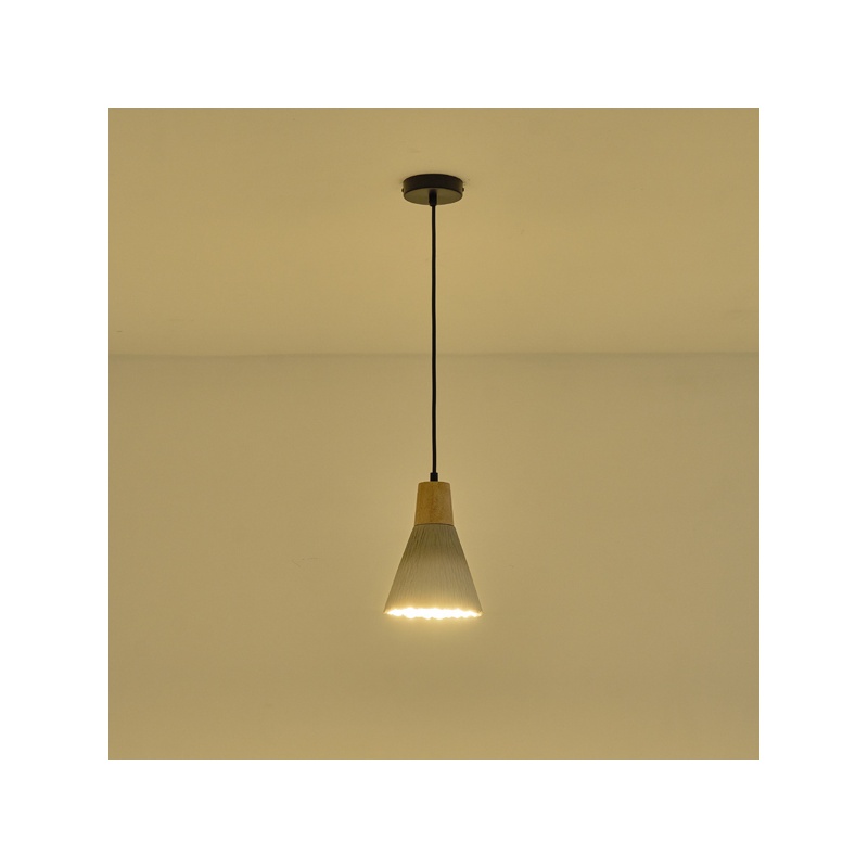 Arte Illumina Φωτιστικό Κρεμαστό Γύψινο Χακί 1x E27 Max 15W 160x160x220mm GESSO (144-50016)