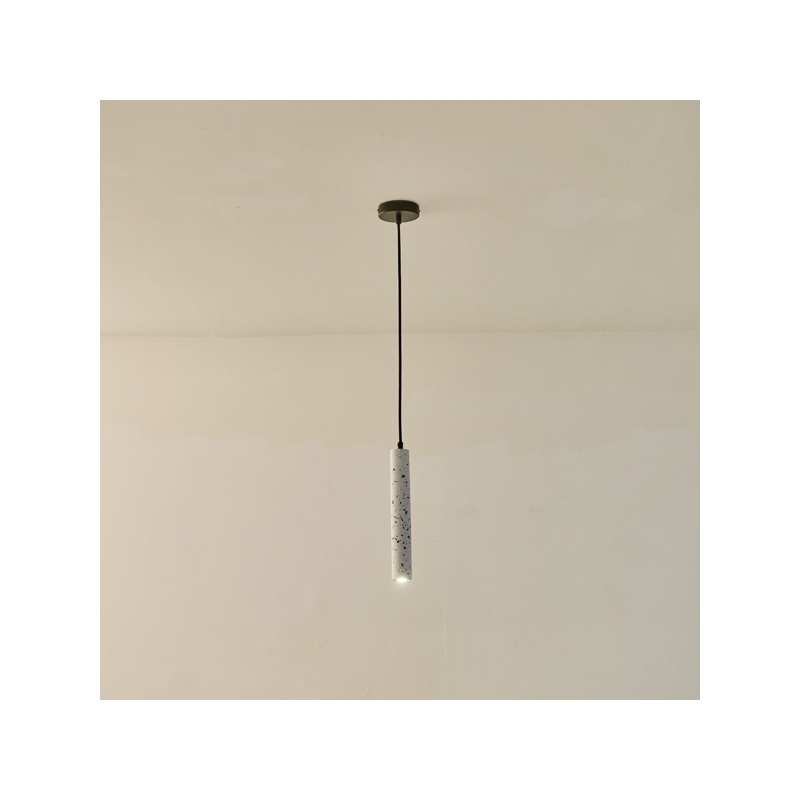 Arte Illumina Φωτιστικό Κρεμαστό Γύψινο Λευκό GU10 Max 3W 45x45x300mm SALPICO (144-50018)