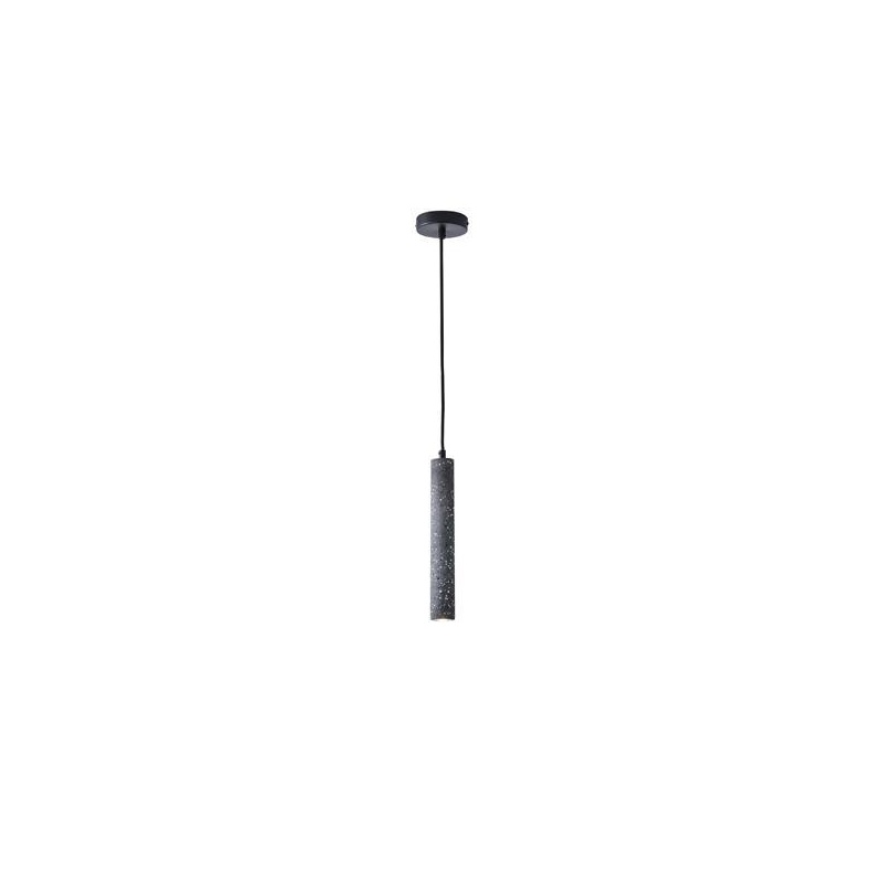 Arte Illumina Φωτιστικό Κρεμαστό Γύψινο Μαύρο GU10 Max 3W 45x45x300mm SALPICO (144-50020)