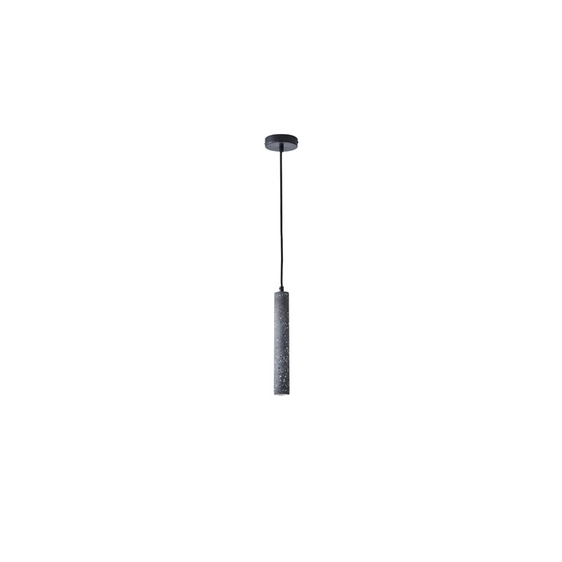 Arte Illumina Φωτιστικό Κρεμαστό Γύψινο Μαύρο GU10 Max 3W 45x45x300mm SALPICO (144-50020)