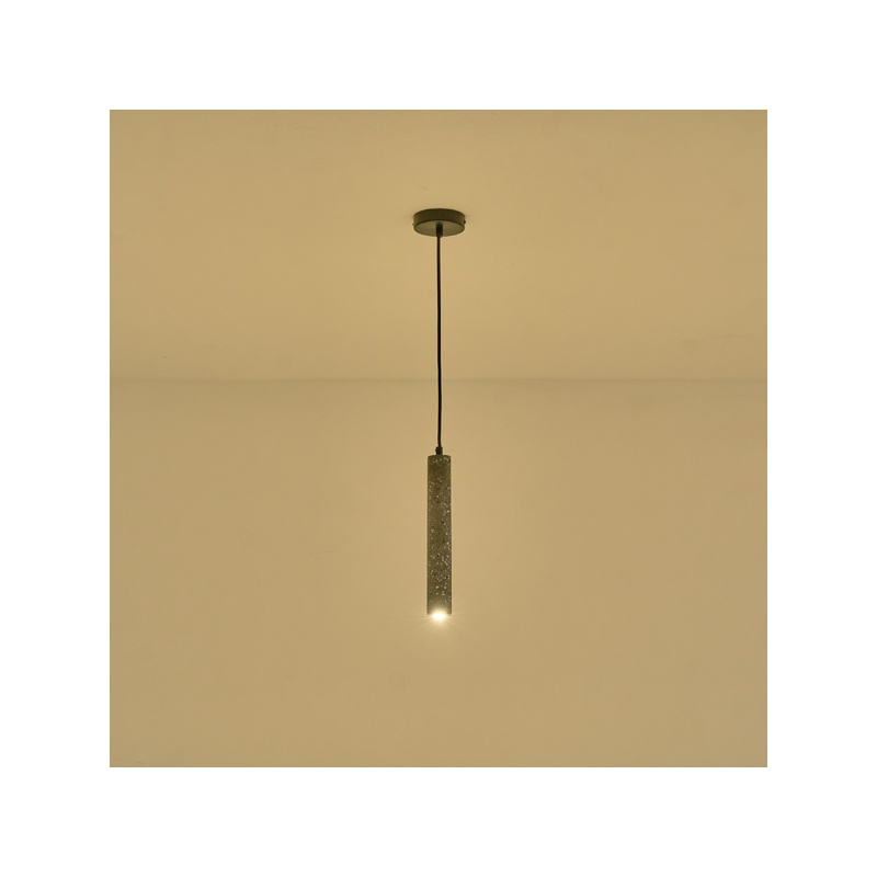 Arte Illumina Φωτιστικό Κρεμαστό Γύψινο Μαύρο GU10 Max 3W 45x45x300mm SALPICO (144-50020)