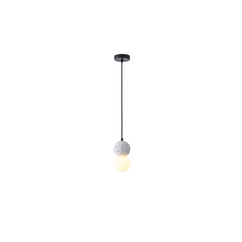 Arte Illumina Φωτιστικό Κρεμαστό Γύψινο Λευκό G9 Max 15W 100x100x210mm PLASTER SERIES (144-50021)