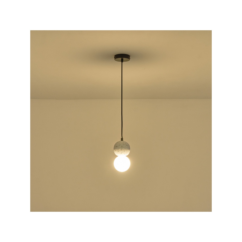 Arte Illumina Φωτιστικό Κρεμαστό Γύψινο Λευκό G9 Max 15W 100x100x210mm PLASTER SERIES (144-50021)