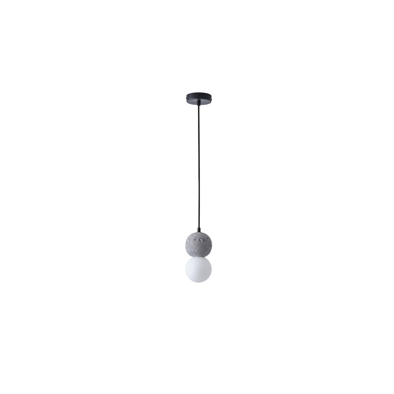Arte Illumina Φωτιστικό Κρεμαστό Γύψινο Γκρι G9 Max 15W 100x100x210mm PLASTER SERIES (144-50022)