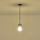 Arte Illumina Φωτιστικό Κρεμαστό Γύψινο Μαύρο G9 Max 15W 100x100x210mm PLASTER SERIES (144-50023)