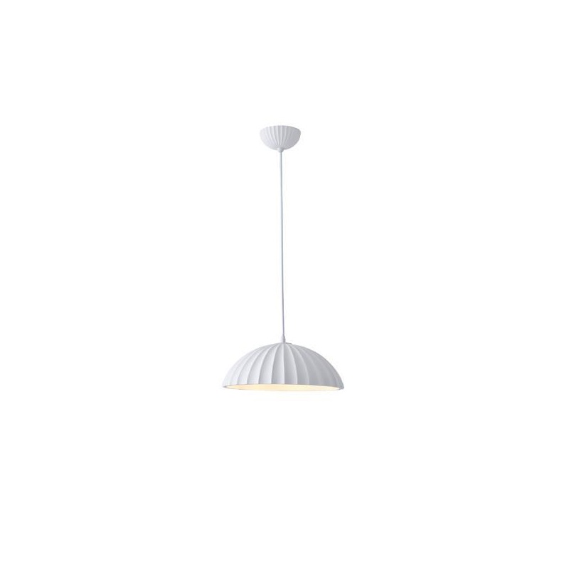 Arte Illumina Φωτιστικό Κρεμαστό Γύψινο Λευκό 1x E27 Max 15W 350x350x130mm CALCO (144-50027)