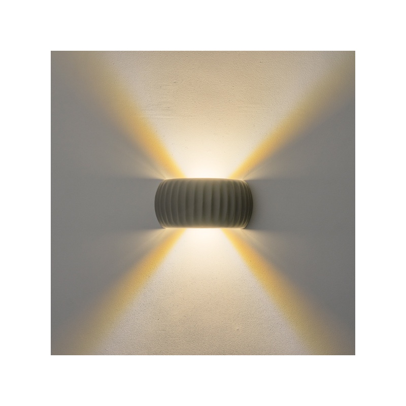 Arte Illumina Απλίκα Γύψινη Γκρι 5W 3000K 450Lm 270x130x140mm CALCO (144-50029)