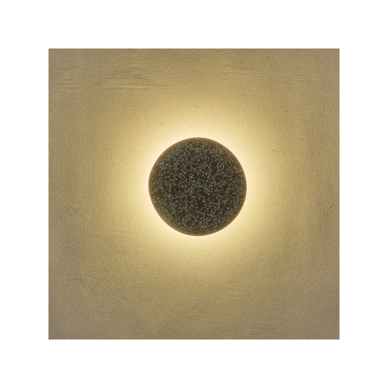 Arte Illumina Απλίκα Γύψινη Μαύρη 5W 3000K 600Lm 240x240x240mm Γκρι SALPICO (144-50032)