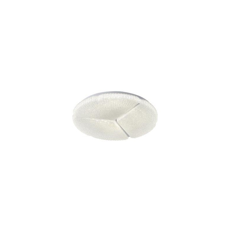 Arte Illumina Πλαφονιέρα Πλαστική LED 60W 5700Lm 3CCT 3000-4000-6500K Φ480x75mm Λευκό TRIANO (144-51038)