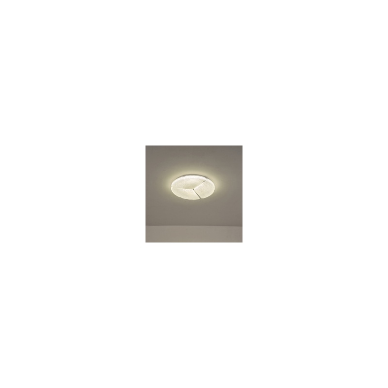 Arte Illumina Πλαφονιέρα Πλαστική LED 60W 5700Lm 3CCT 3000-4000-6500K Φ480x75mm Λευκό TRIANO (144-51038)