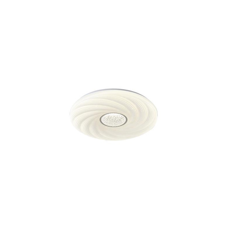 Arte Illumina Πλαφονιέρα Πλαστική LED 60W 5580Lm 3CCT 3000-4000-6500K Φ480x75mm Λευκό TRIANO (144-51039)