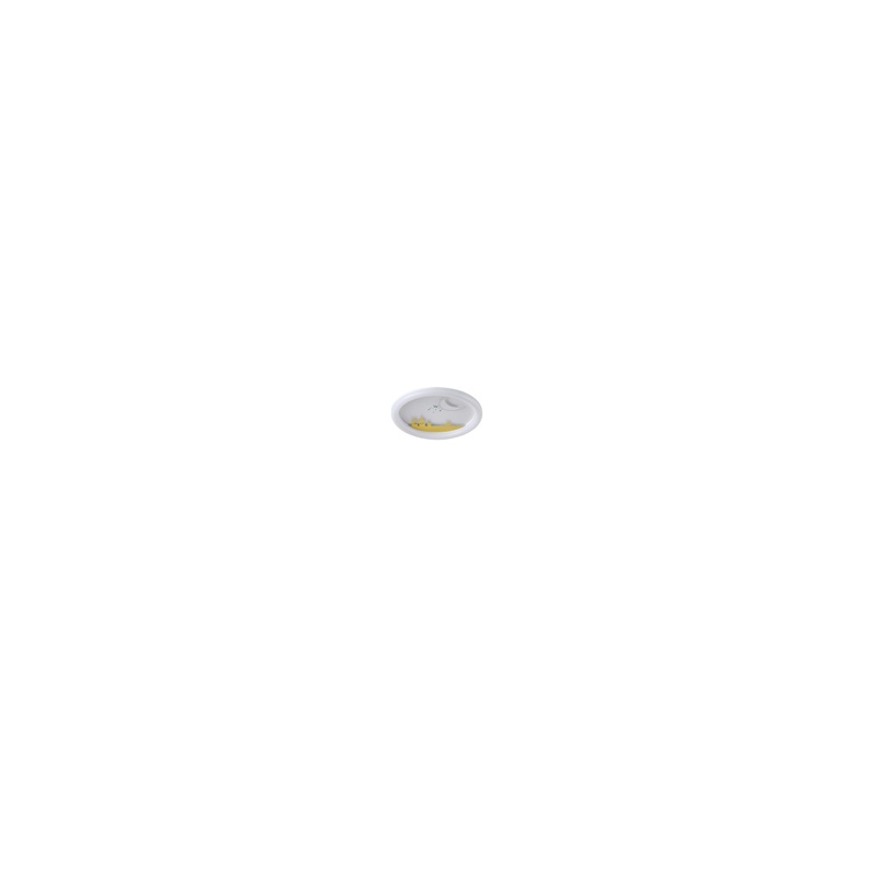 Arte Illumina Πλαφονιέρα Πλαστική LED 60W 5940Lm Φ50 3CCT-3000-4000-6500K 480x65mm Λευκό Κίτρινο ALEGRE (144-51040)