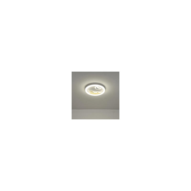 Arte Illumina Πλαφονιέρα Πλαστική LED 60W 5940Lm Φ50 3CCT-3000-4000-6500K 480x65mm Λευκό Κίτρινο ALEGRE (144-51040)