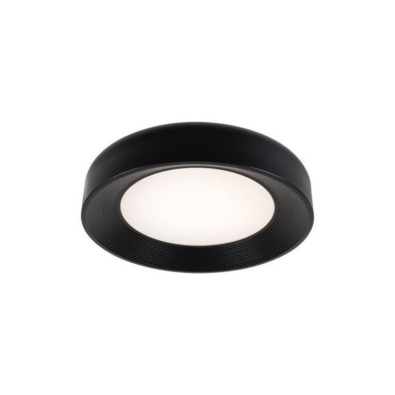 Arte Illumina Πλαφονιέρα Μεταλλική 3000K 2262Lm 500x500x100mm Μαύρη UPON (144-51044)