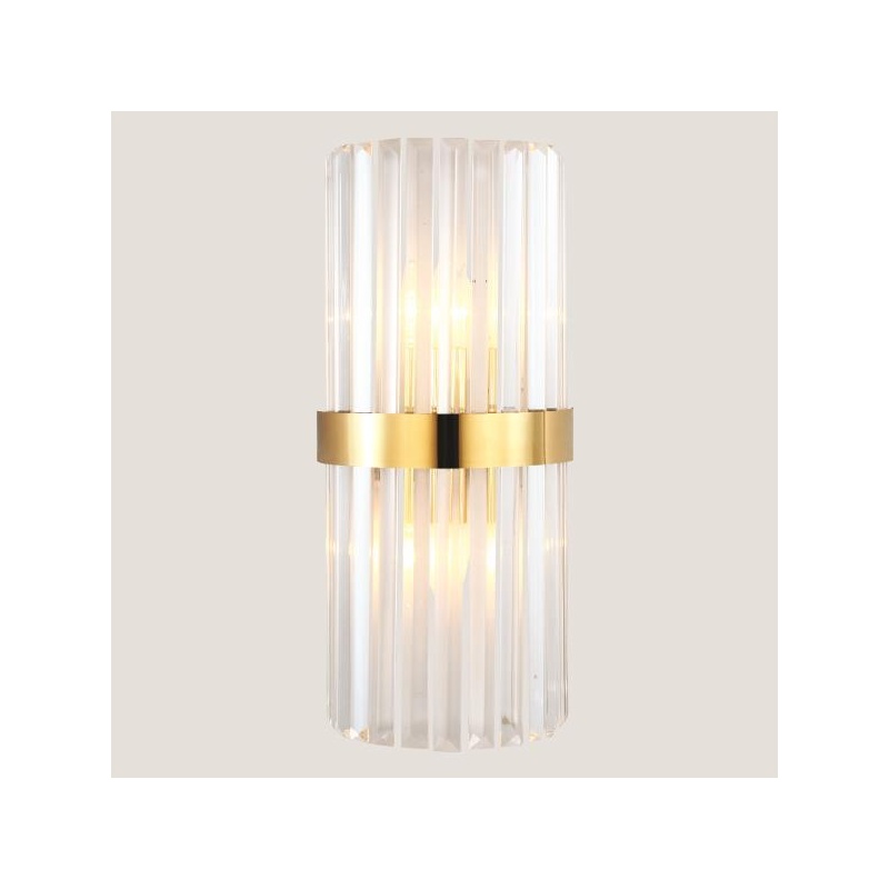 Arte Illumina Απλίκα Τοίχου 2x Ε14 20x45 Χρυσό ERATO (144-52005)