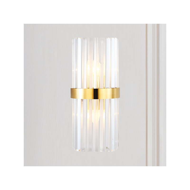 Arte Illumina Απλίκα Τοίχου 2x Ε14 20x45 Χρυσό ERATO (144-52005)