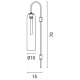 Arte Illumina Απλίκα Τοίχου 1x E14 Max 10W 10x70 Πράσινο - Χρυσό CALLIOPE (144-56001)
