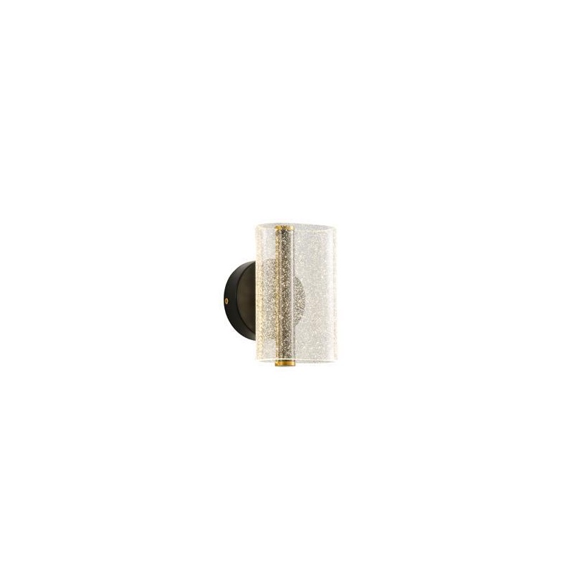 Arte Illumina Απλίκα Μαύρη Ακρυλική Χιόνι 8W 720lm 3000K 420x380mm SPARKY (144-58010)