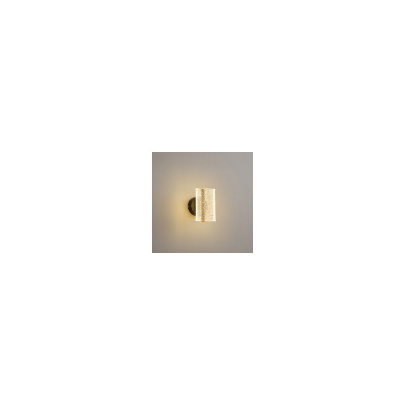 Arte Illumina Απλίκα Μαύρη Ακρυλική Χιόνι 8W 720lm 3000K 420x380mm SPARKY (144-58010)