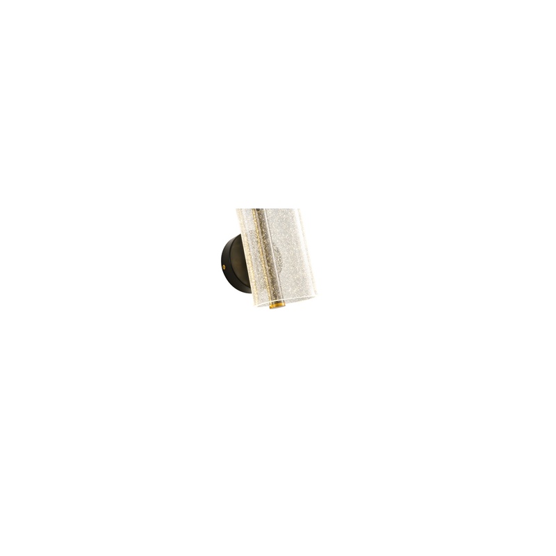 Arte Illumina Απλίκα Μαύρη Ακρυλική Χιόνι 8W 720lm 3000K 420x380mm SPARKY (144-58010)