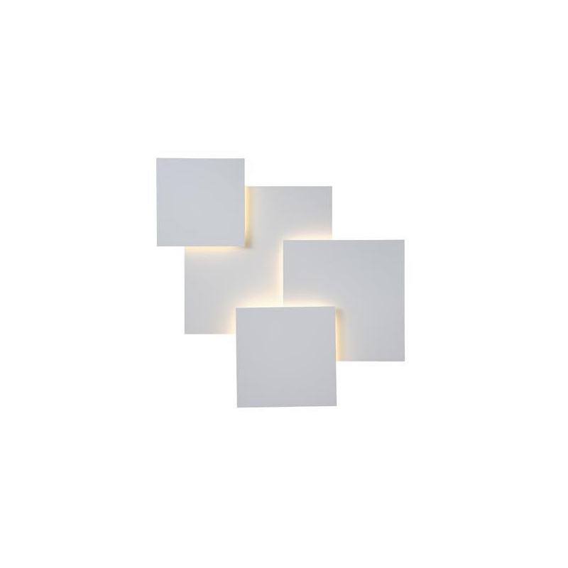Arte Illumina Φωτιστικό Tοίχου Μεταλλικό LED 30W 2600Lm 3000Κ 550x550mm Άσπρο THALIA (144-58025)