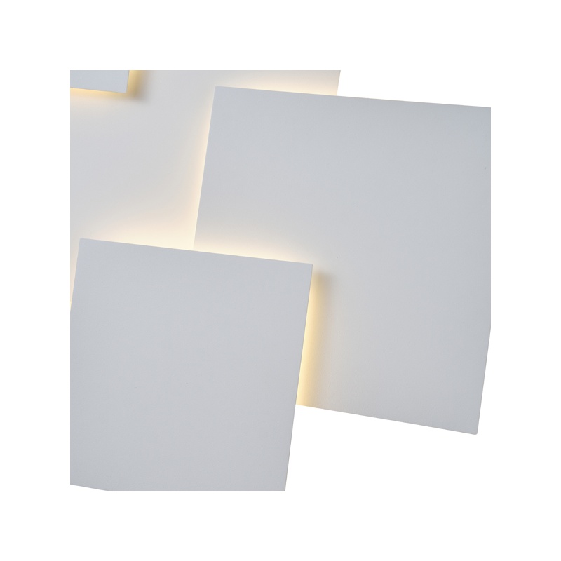 Arte Illumina Φωτιστικό Tοίχου Μεταλλικό LED 30W 2600Lm 3000Κ 550x550mm Άσπρο THALIA (144-58025)