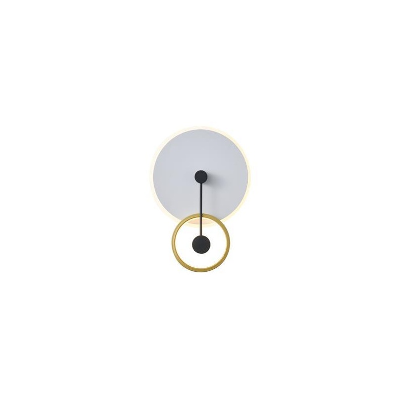 Arte Illumina Φωτιστικό Tοίχου Μέταλλο LED 15W 3000K 1000lm 280x400x70mm Χρυσό EUTERPE (144-58026)