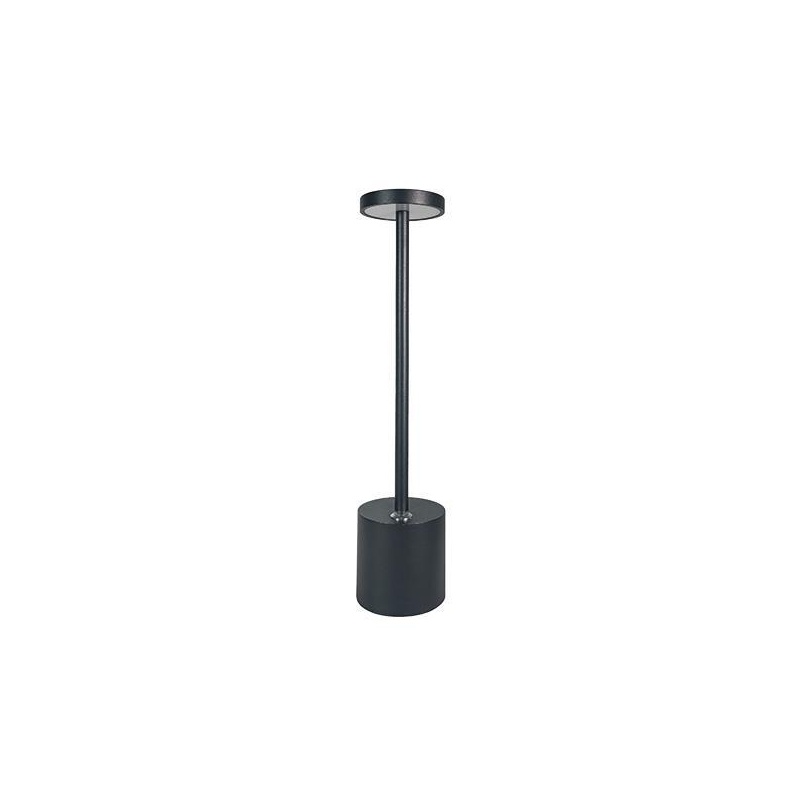 Arte Illumina Πορτατίφ Αφής Επαναφορτιζόμενο LED 4W Dimmable Μαύρο TABLO (144-70007)