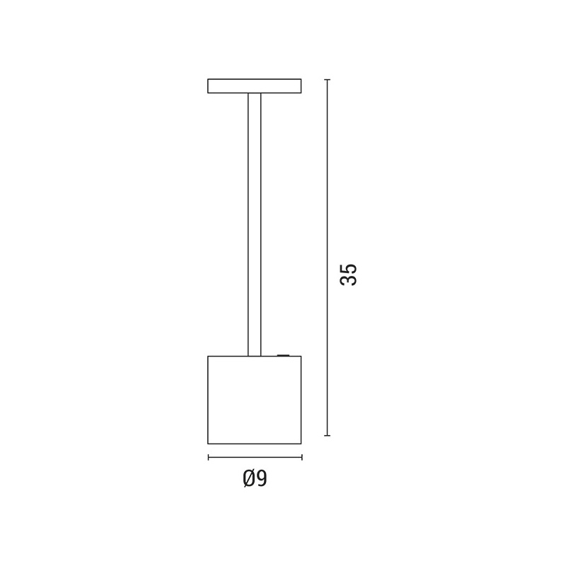 Arte Illumina Πορτατίφ Αφής Επαναφορτιζόμενο LED 4W Dimmable Μαύρο TABLO (144-70007)