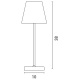 Arte Illumina Πορτατίφ Αφής Επαναφορτιζόμενο LED 3.5W Dimmable Γκρι CHROMA (144-70014)