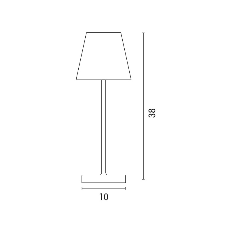 Arte Illumina Πορτατίφ Αφής Επαναφορτιζόμενο LED 3.5W Dimmable Γκρι CHROMA (144-70014)