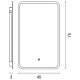 Arte Illumina Καθρέπτης Παραλληλόγραμμος Touch Led 18W 4000Κ 450x750x30 MIRO (144-88001)