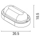 Arte Illumina Φωτιστικό Τοίχου Οβάλ LED 12W 160x90x51 12/24V AC/DC 6500K IP54 Λευκό PLUS (145-20040)