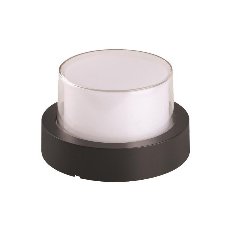 Arte Illumina Απλίκα Τοίχου Στρογγυλή LED 12W Φ169x100 3000K IP65 Μαύρη PRO (145-20202)