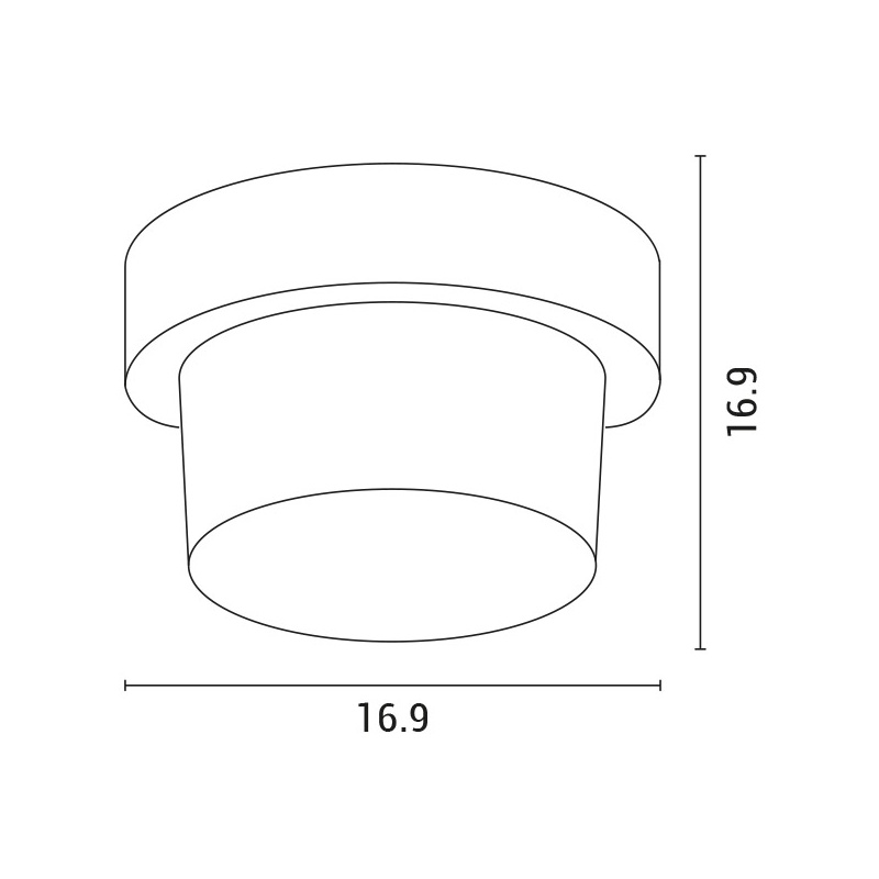 Arte Illumina Απλίκα Τοίχου Στρογγυλή LED 12W Φ169x100 3000K IP65 Μαύρη PRO (145-20202)