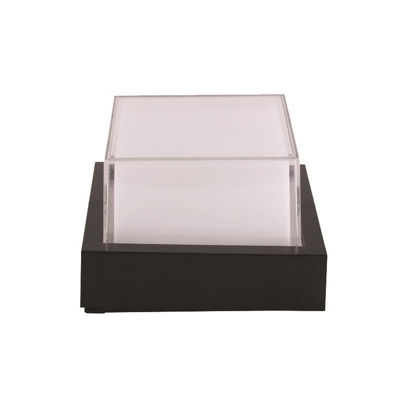 Arte Illumina Απλίκα Τοίχου Τετράγωνη LED 12W 160x160x100 3000K IP65 Μαύρη PRO (145-20203)