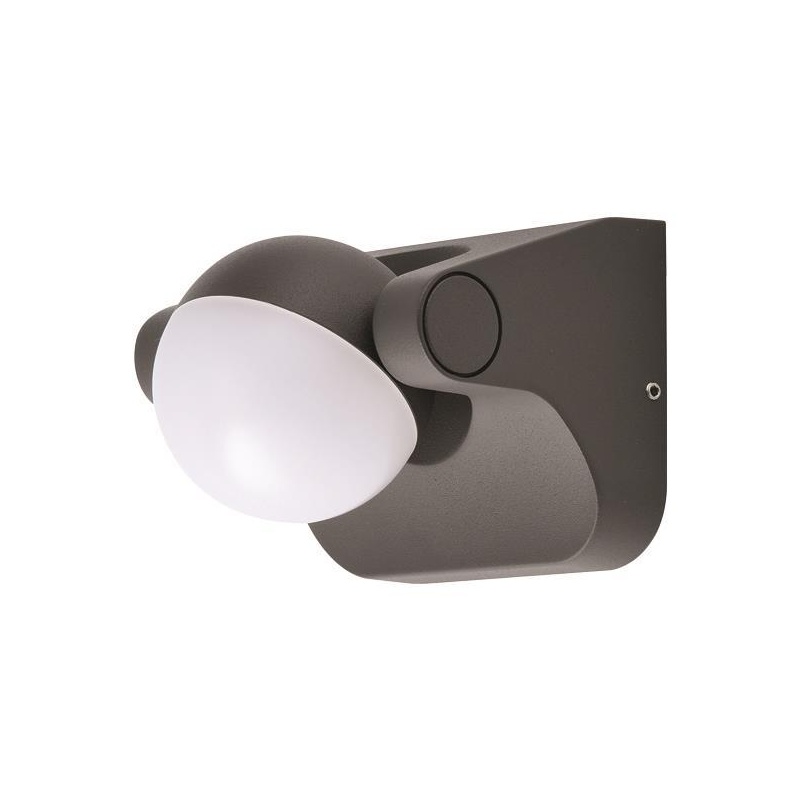 Arte Illumina Απλίκα Τοίχου LED με Περιστρεφόμενη Βάση 8W 114x105x90 3000K IP54 Γκρι PRO (145-20207)