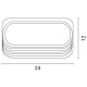 Arte Illumina Απλίκα Τοίχου Οβάλ LED 12W 2x45 3000K IP54 Γκρι PRO (145-20209)