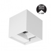 Arte Illumina Απλίκα Τοίχου Αλουμινίου CUBE Λευκή 10W 3CCT 100x100x100mm με GLASS DIFUSER (145-20251)