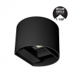 Arte Illumina Απλίκα Τοίχου Αλουμινίου Μαύρη 10W 3CCT 135x120x100mm με GLASS DIFUSER (145-20252)