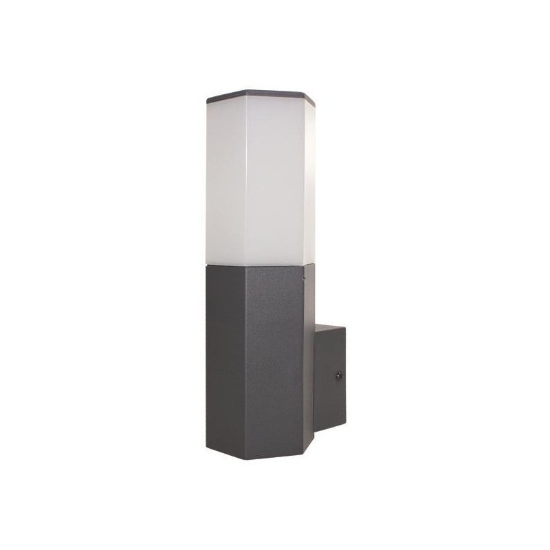 Arte Illumina Απλίκα Τοίχου Εξάγωνη Ε27 70x100x250 IP54 Γκρι (145-20609)
